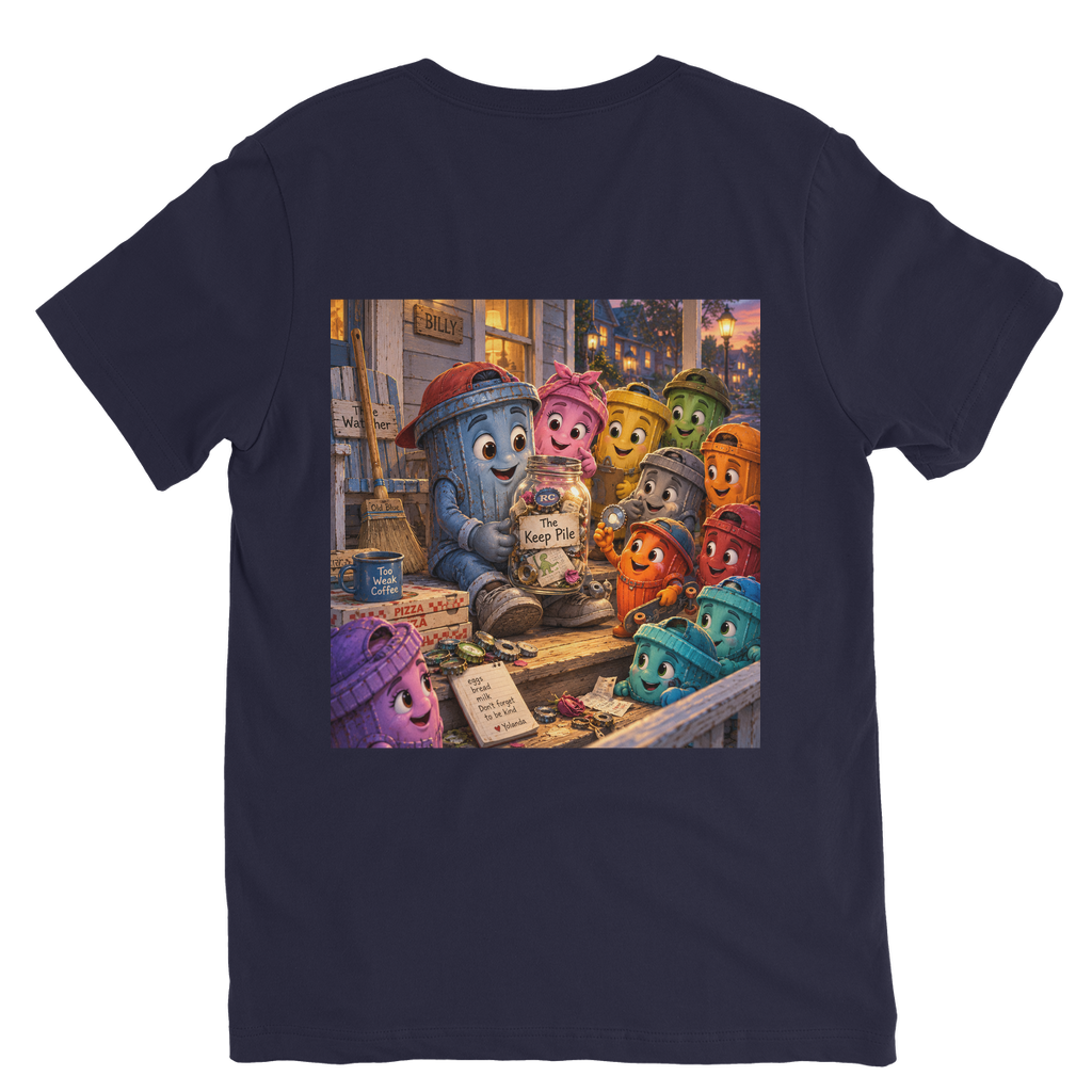 Trash Can Row – Classic V-Neck T-Shirt
