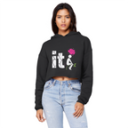 SARCASM 105 Cropped Raw Edge Boyfriend Hoodie