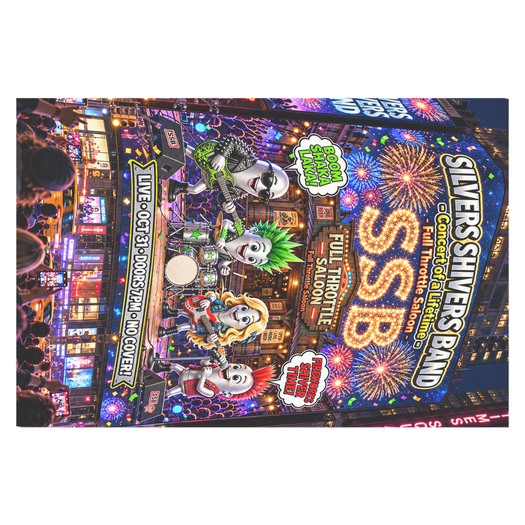 The Silver Shivers Band Sublimation Mat / Carpet / Rug / Play Mat / Pet Feeding Mat