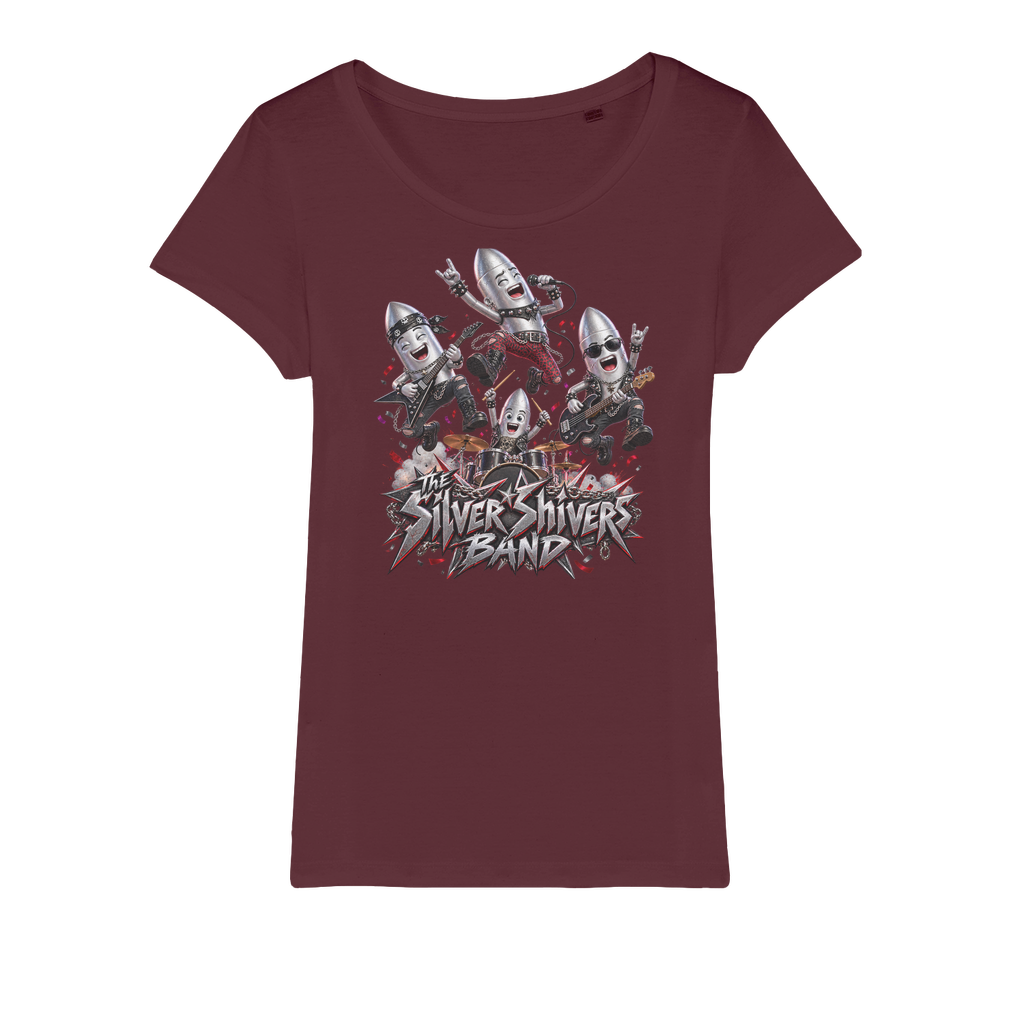 The Silver Shivers Band Organic Jersey Womens T-Shirt