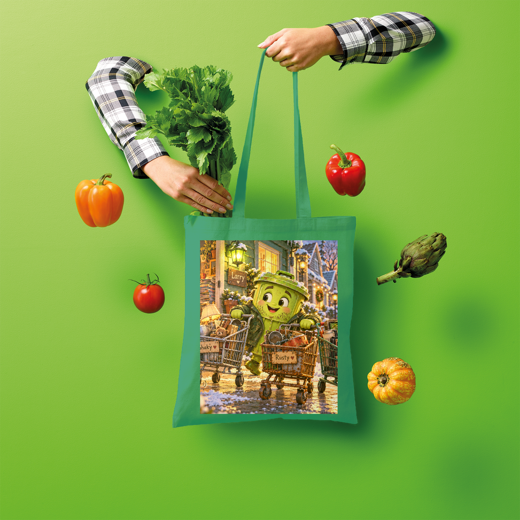 Trash Can Row Shopper Tote Bag