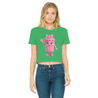 Trash Can Row – Classic Women's Cropped Raw Edge T-Shirt