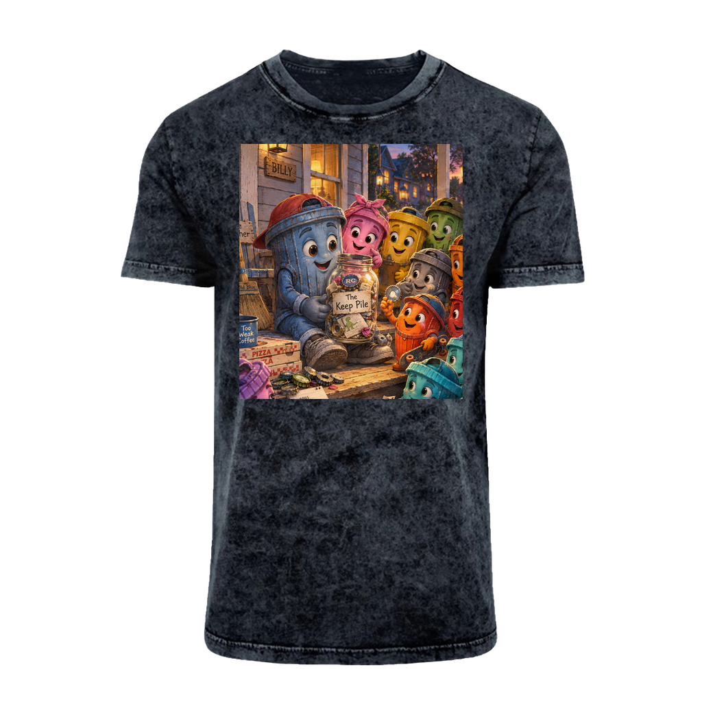 Trash Can Row Acid Washed T-Shirt