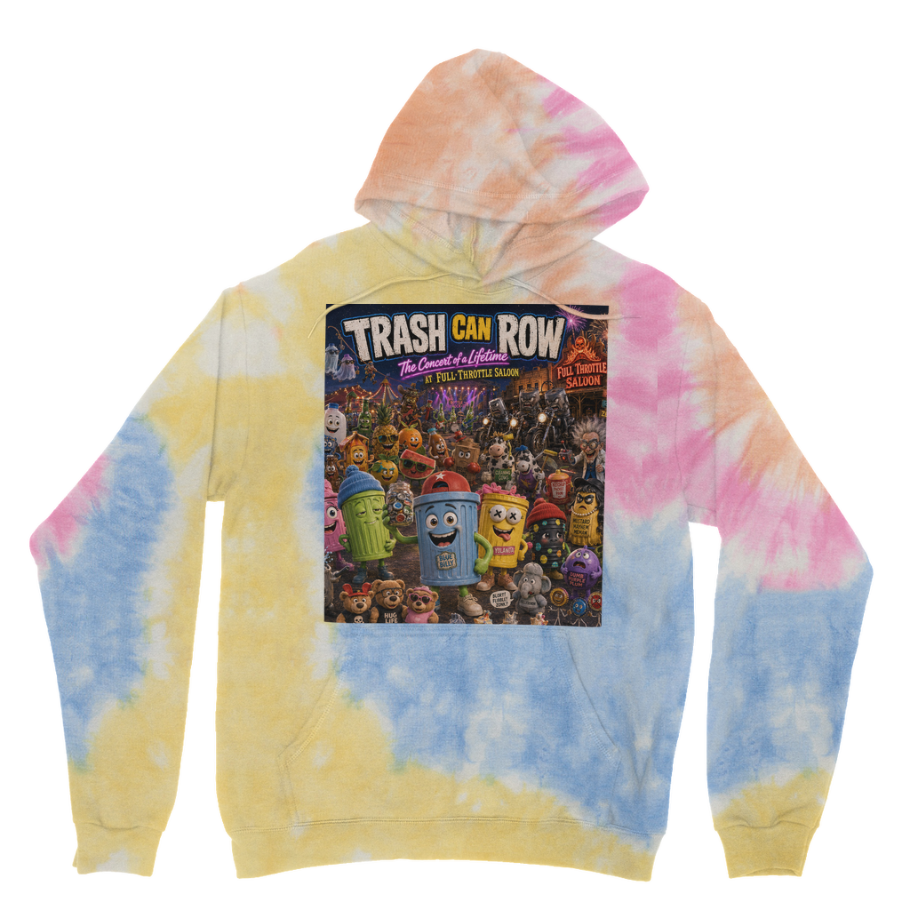 Trash Can Row CONCERT FOR A LIFETIME Tie Dye Hoodie