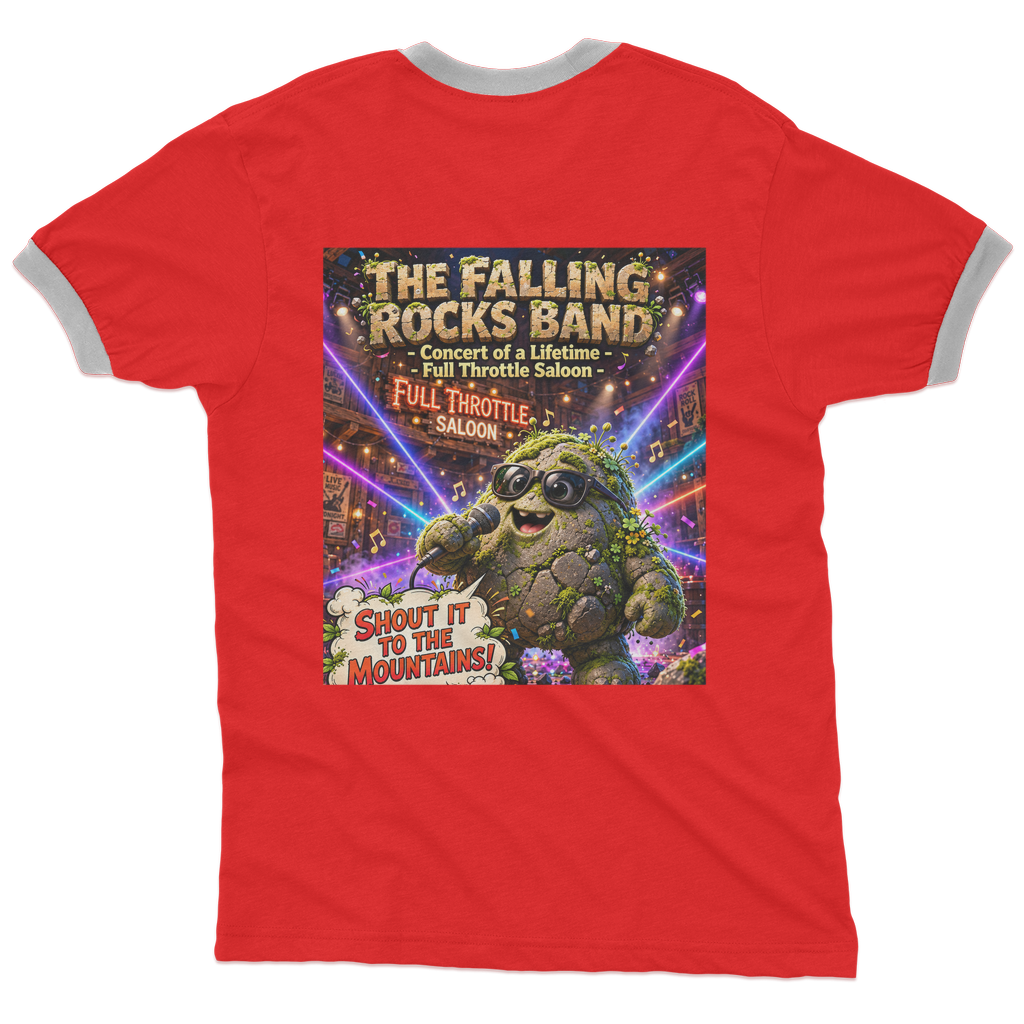 Falling Rocks COllection Adult Ringer T-Shirt