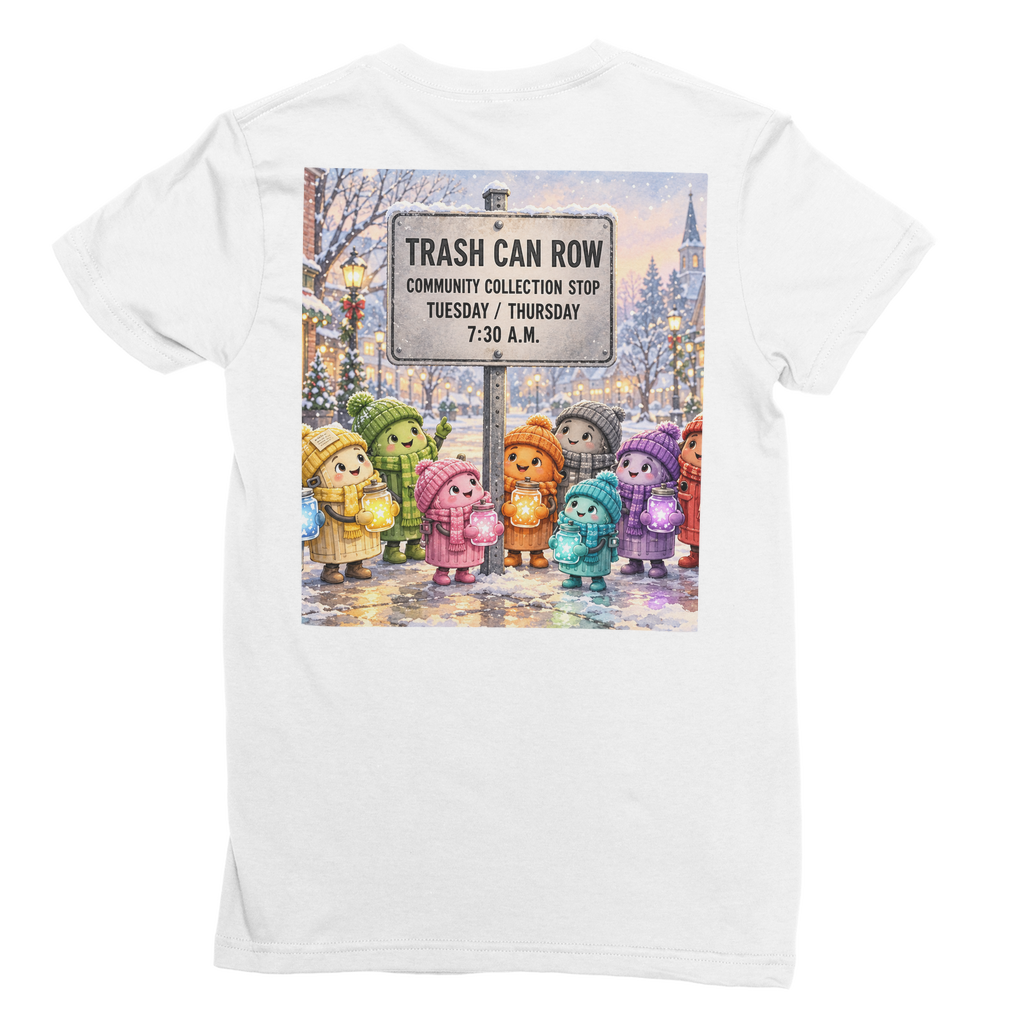 Trash Can Row Premium Jersey Women's T-Shirt