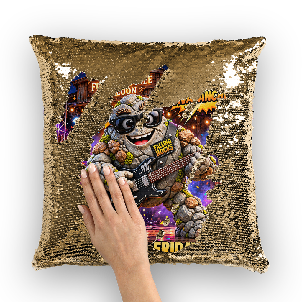Falling Rocks COllection Sequin Cushion Cover