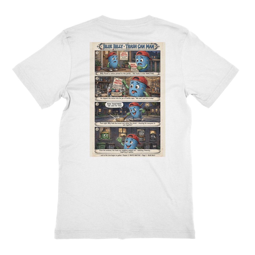 Trash Can Row – Premium Jersey Adult T-Shirt