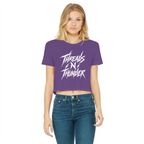 Falling Rocks COllection Classic Women's Cropped Raw Edge T-Shirt