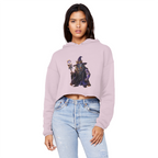 angry can man Cropped Raw Edge Boyfriend Hoodie