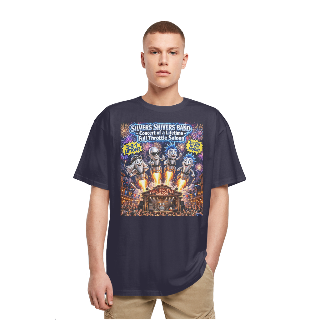 The Silver Shivers Band Heavy Oversized T-Shirt