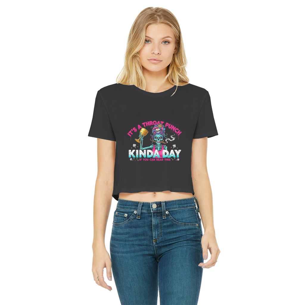 AOP Classic Women's Cropped Raw Edge T-Shirt