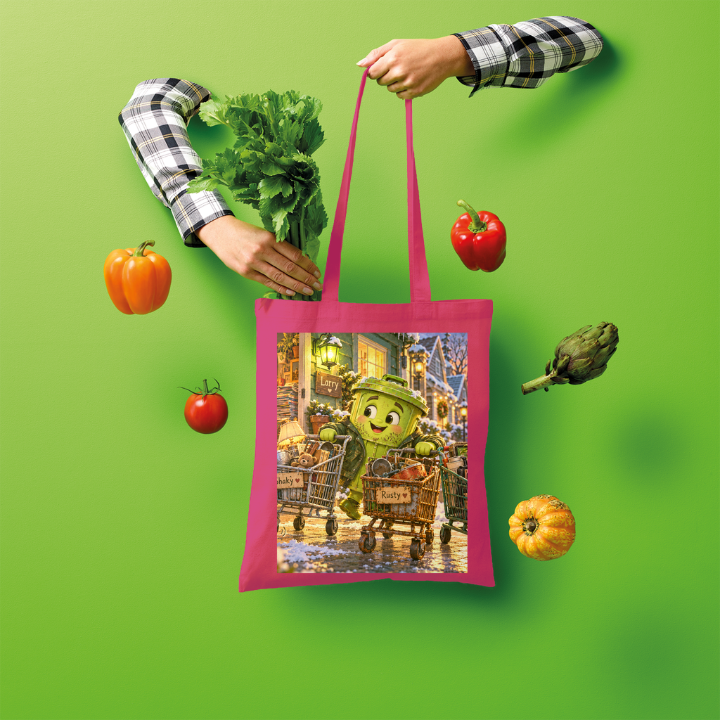 Trash Can Row Shopper Tote Bag