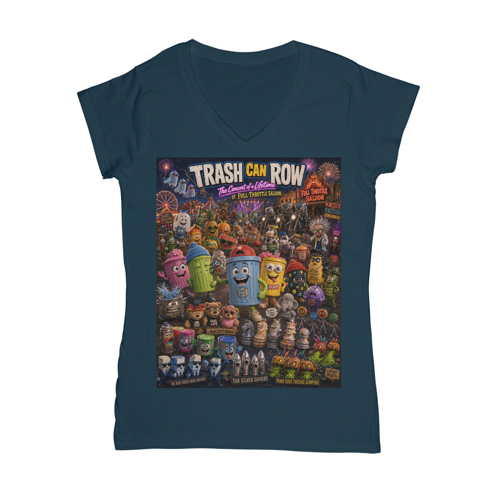 Trash Can Row: Concert for a Lifetime – Classic Women's V-Neck T-Shirt