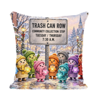 Trash Can Row Sequin Cushion Cover
