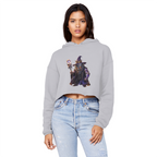 angry can man Cropped Raw Edge Boyfriend Hoodie