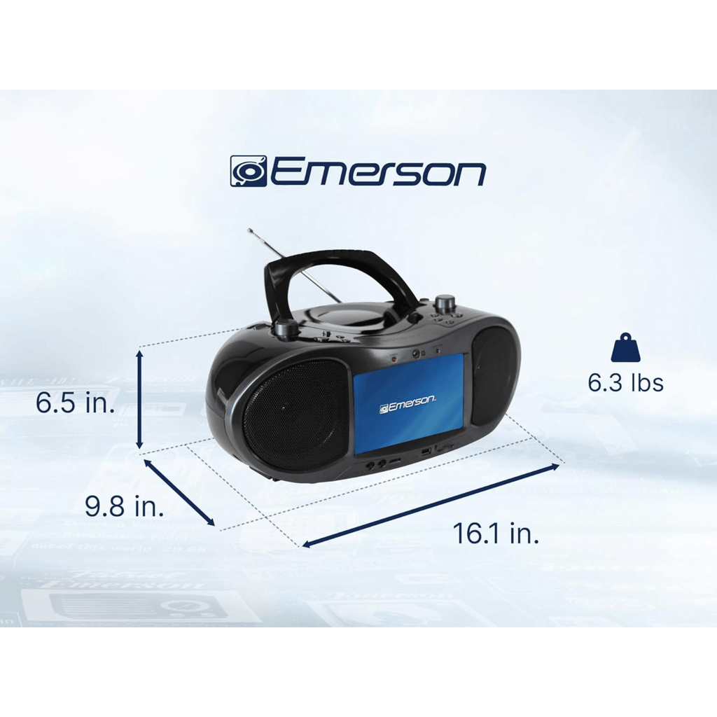 Emerson 7" Bluetooth DVD Boombox - Refurbished