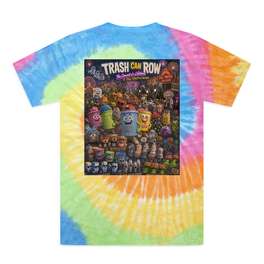 Trash Can Row CONCERT FOR A LIFETIME Tie-Dye T-Shirt