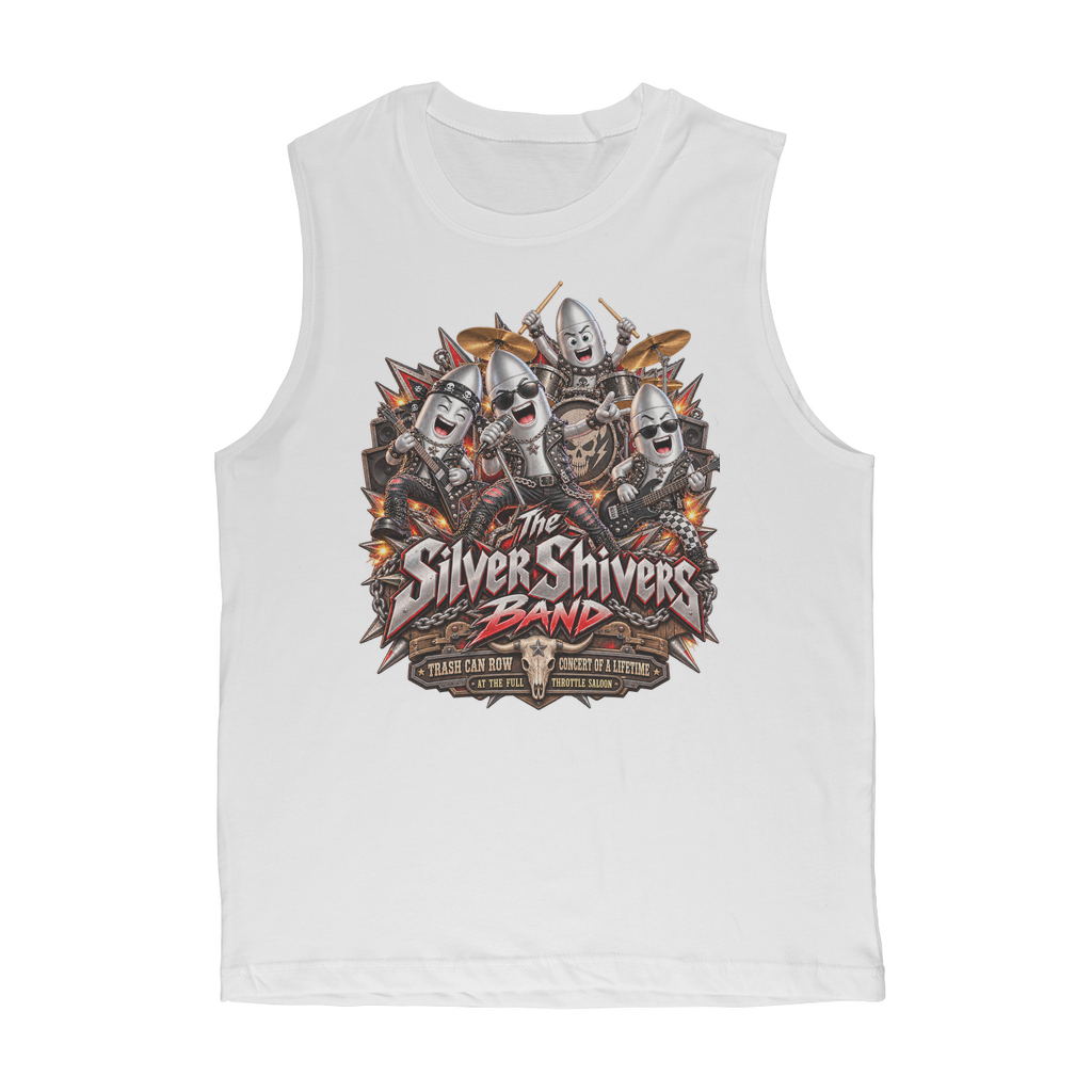 The Silver Shivers Band Premium Adult Muscle Top