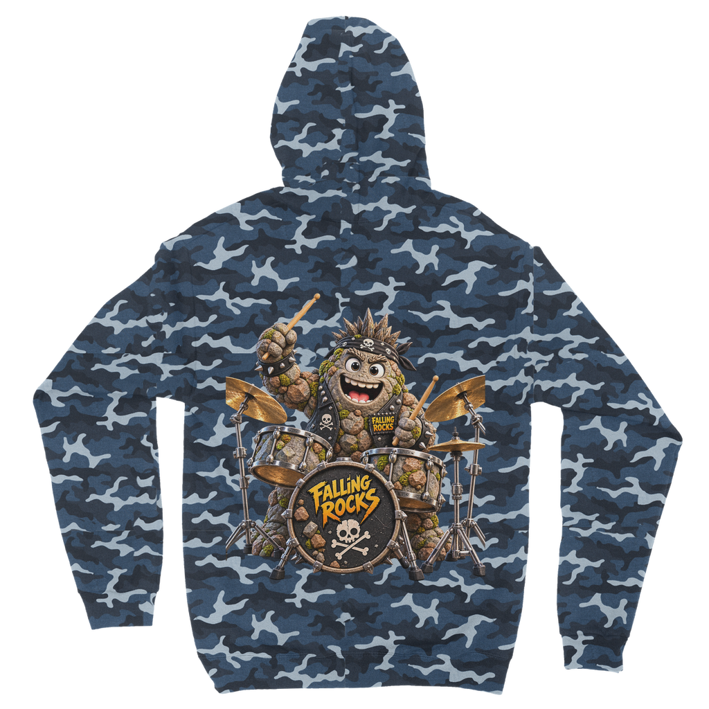 Falling Rocks COllection Camouflage Adult Hoodie