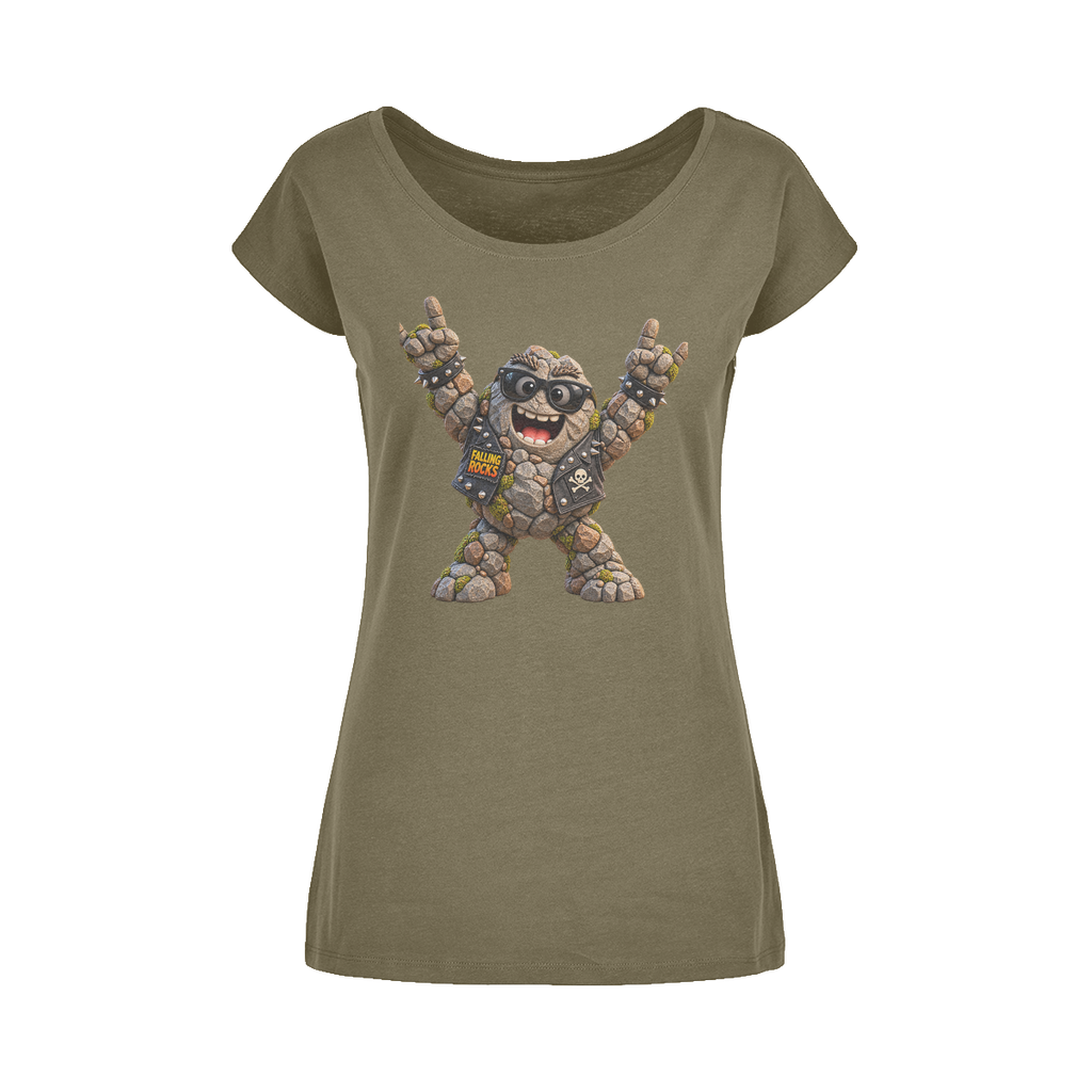 Falling Rocks COllection Wide Neck Womens T-Shirt XS-5XL