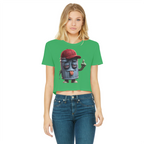 ANGRY CAN MAN 3.0 Classic Women's Cropped Raw Edge T-Shirt