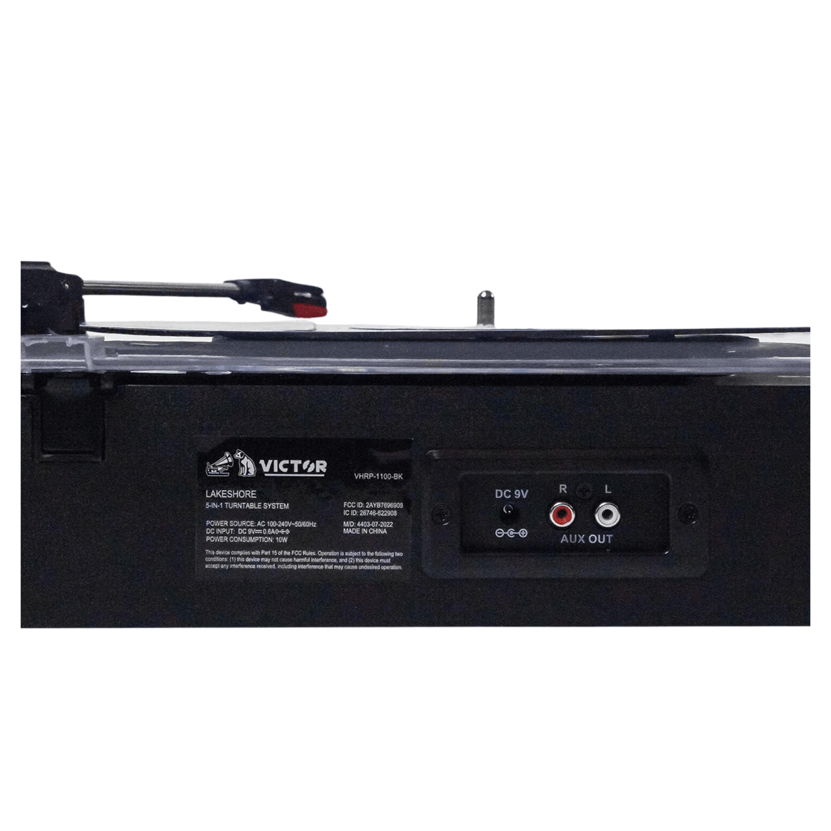 Victor Lakeshore 5-in-1 Hybrid BT Turntable System Black - Refurbished