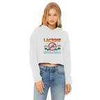 AOB Ladies Cropped Raw Edge Hoodie