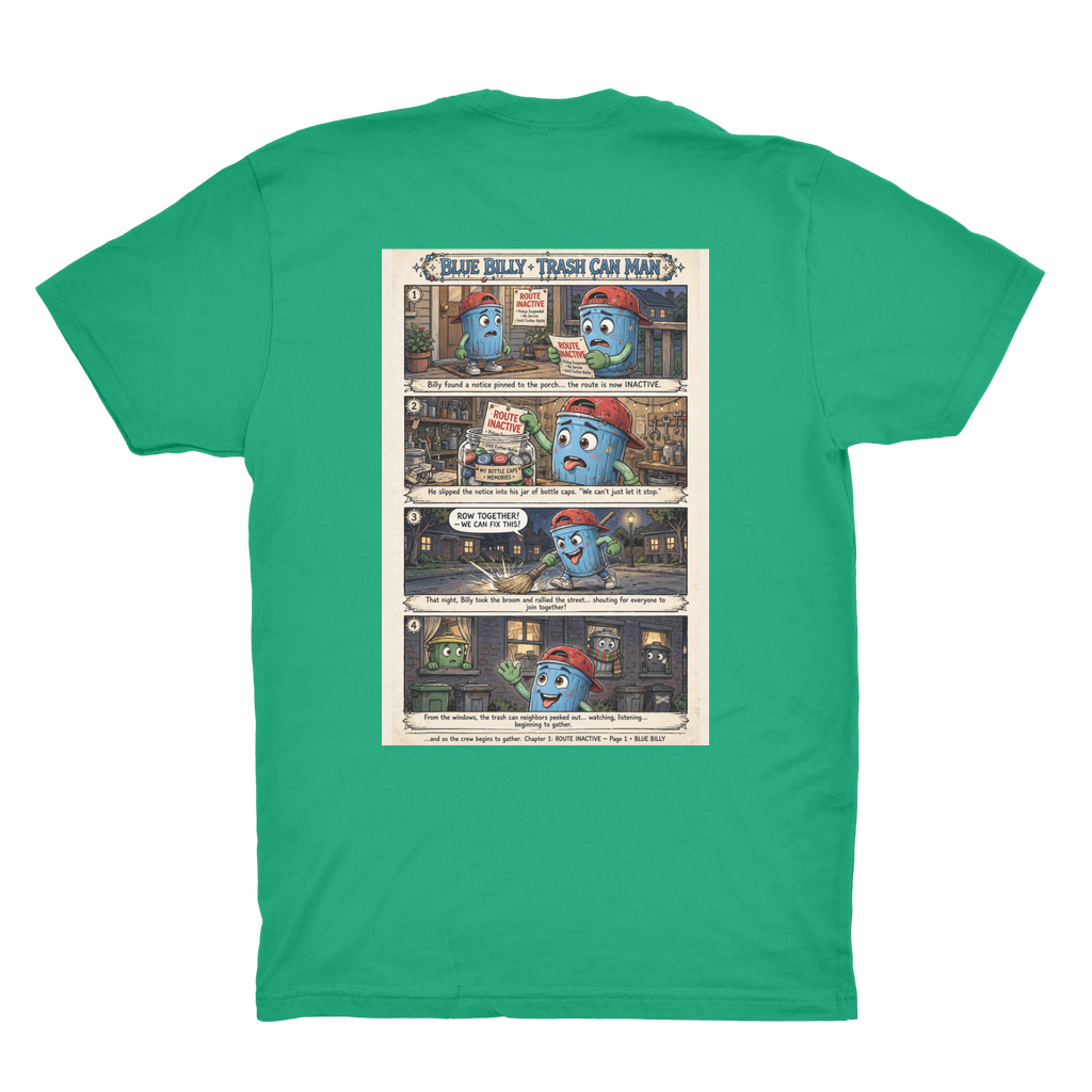 Trash Can Row Organic Adult T-Shirt