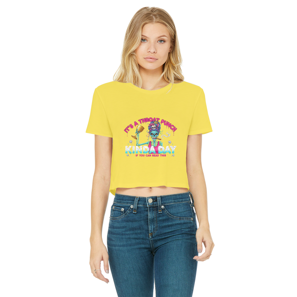 AOP Classic Women's Cropped Raw Edge T-Shirt