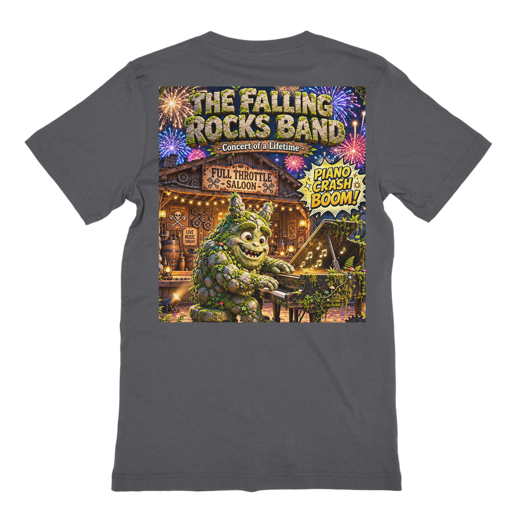 Falling Rocks COllection Premium Jersey Adult T-Shirt