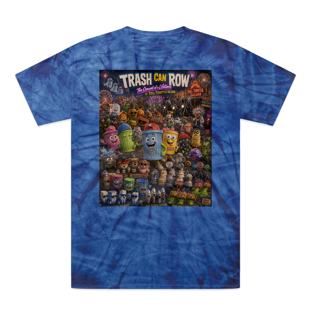 Trash Can Row CONCERT FOR A LIFETIME Tonal Spider Tie-Dye T-Shirt