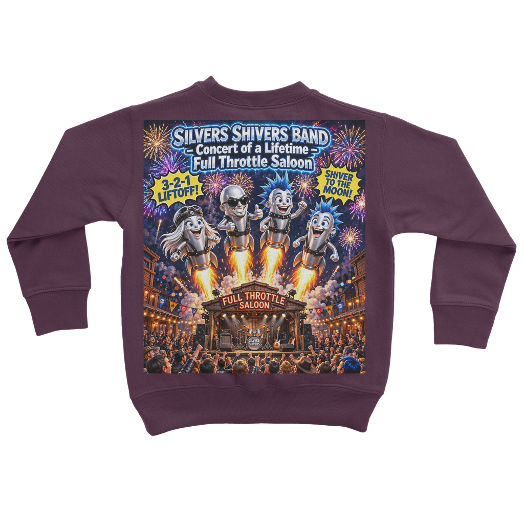 The Silver Shivers Band Classic Kids Sweatshirt