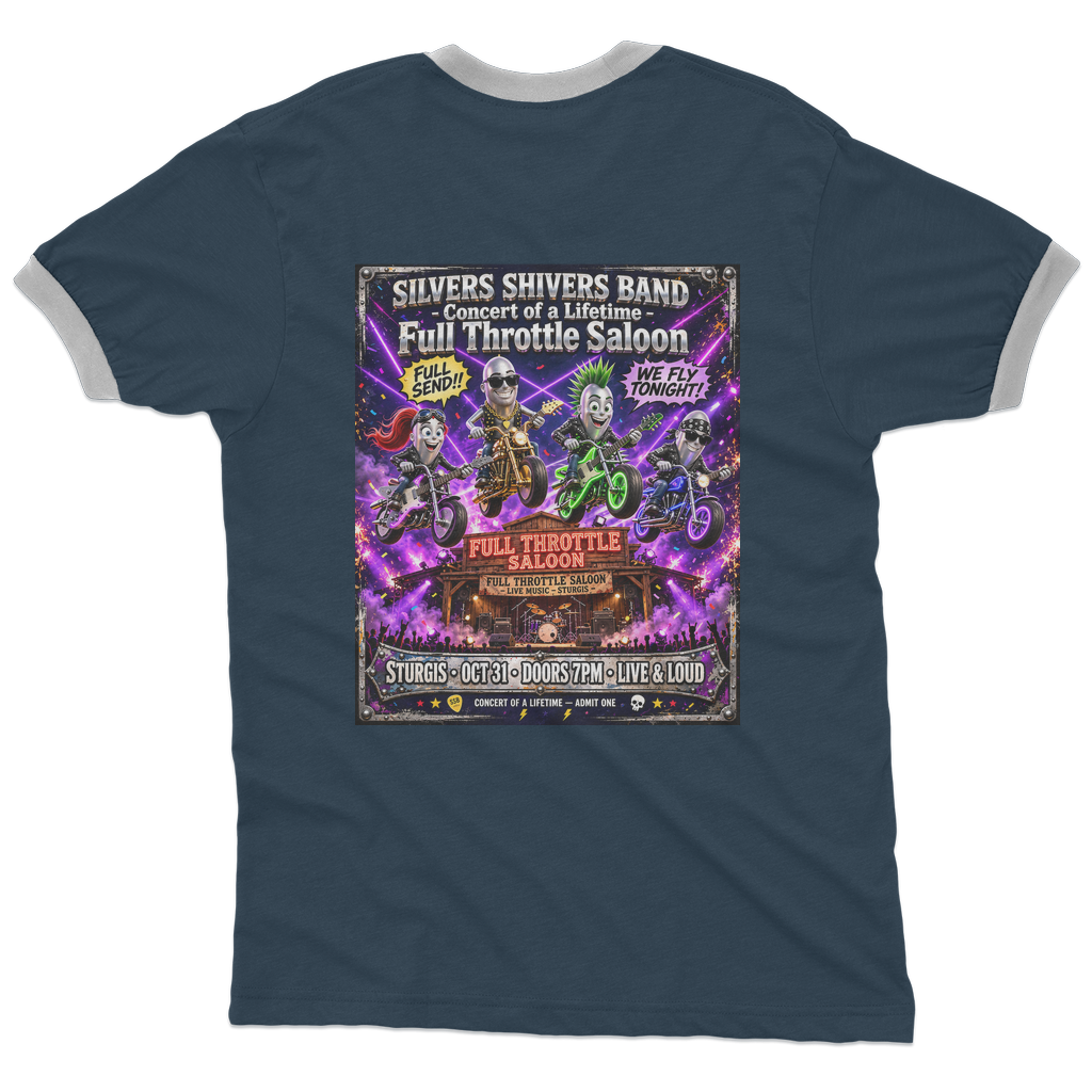 The Silver Shivers Band Adult Ringer T-Shirt