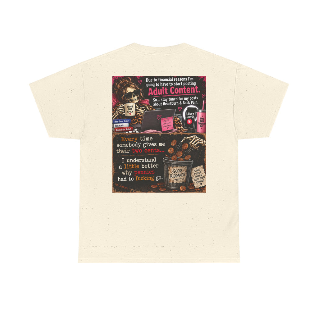 Funny 'Adult Content' Graphic Tee — Sarcastic Coffee & Cocktail Humor T-Shirt