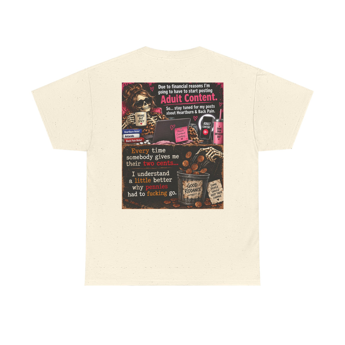 Funny 'Adult Content' Graphic Tee — Sarcastic Coffee & Cocktail Humor T-Shirt