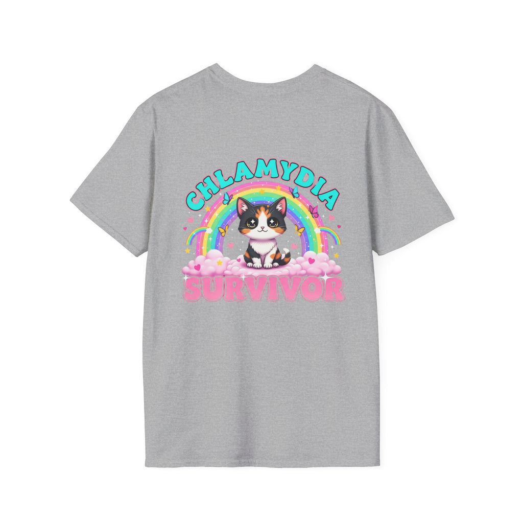 Chlamydia Survivor Cat T-Shirt — Cute Rainbow Calico Tee