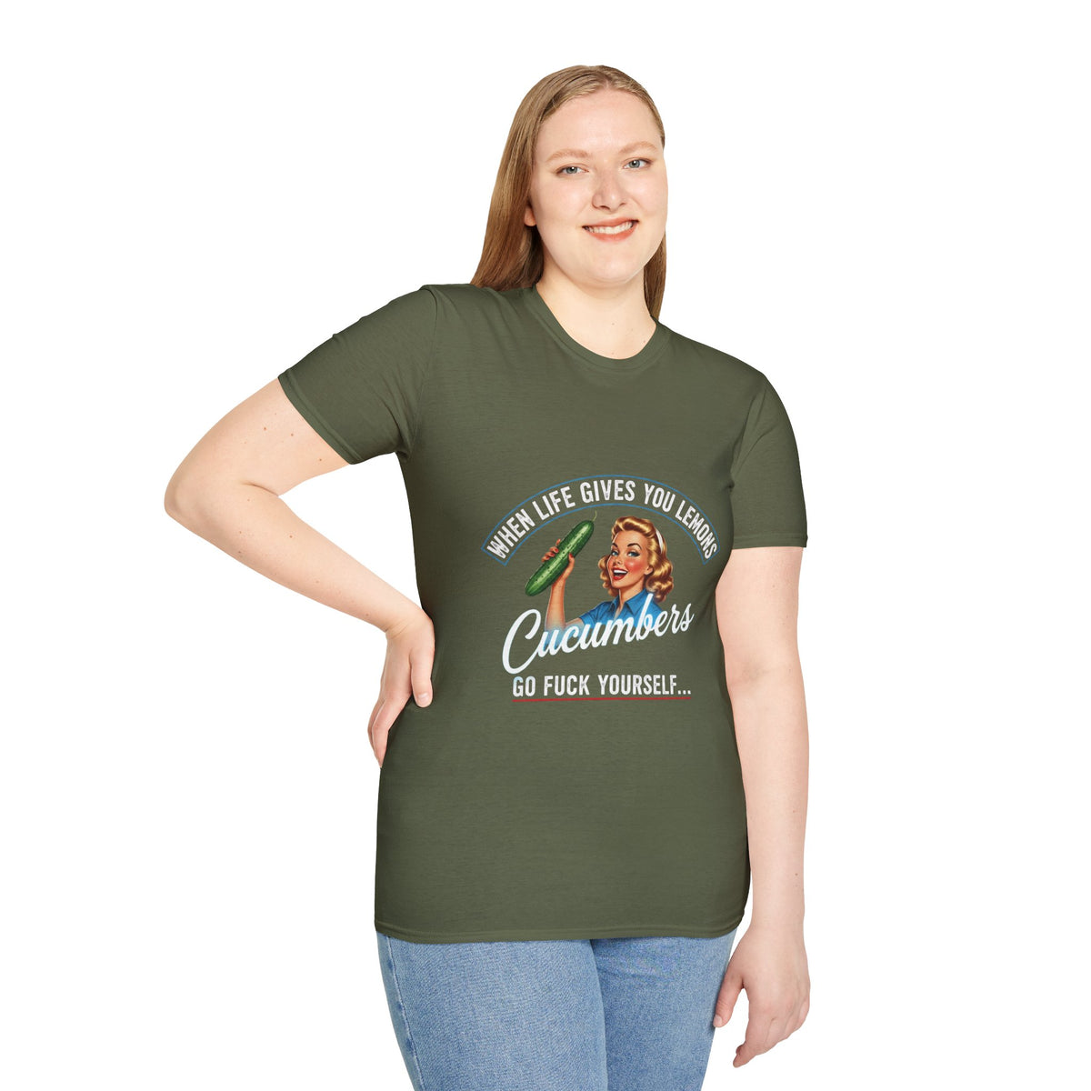 T-Shirt — "When Life Gives You Lemons... Cucumbers" Vintage Retro Graphic Tee