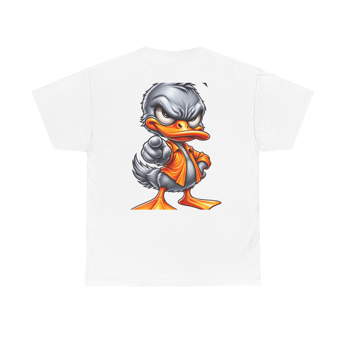 Silver Rebel Duck Character Back Graphic Tee
