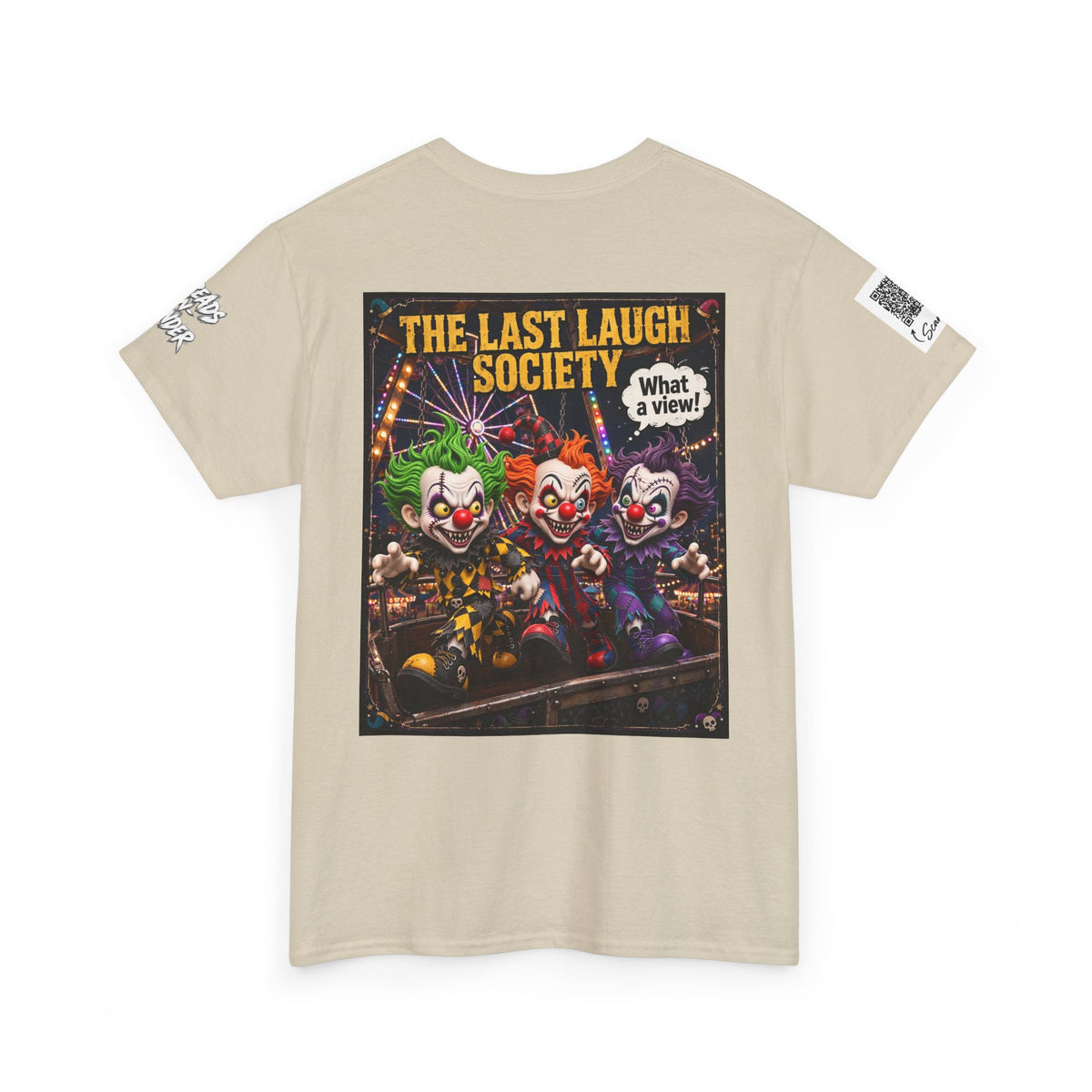 The Last Laugh Society Tee #143 — Carnival Clown Horror Graphic T-Shirt