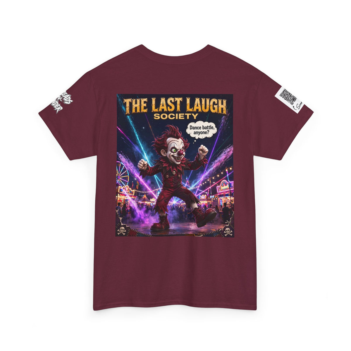 The Last Laugh Society Tee #107 — Carnival Clown Horror Graphic T-Shirt