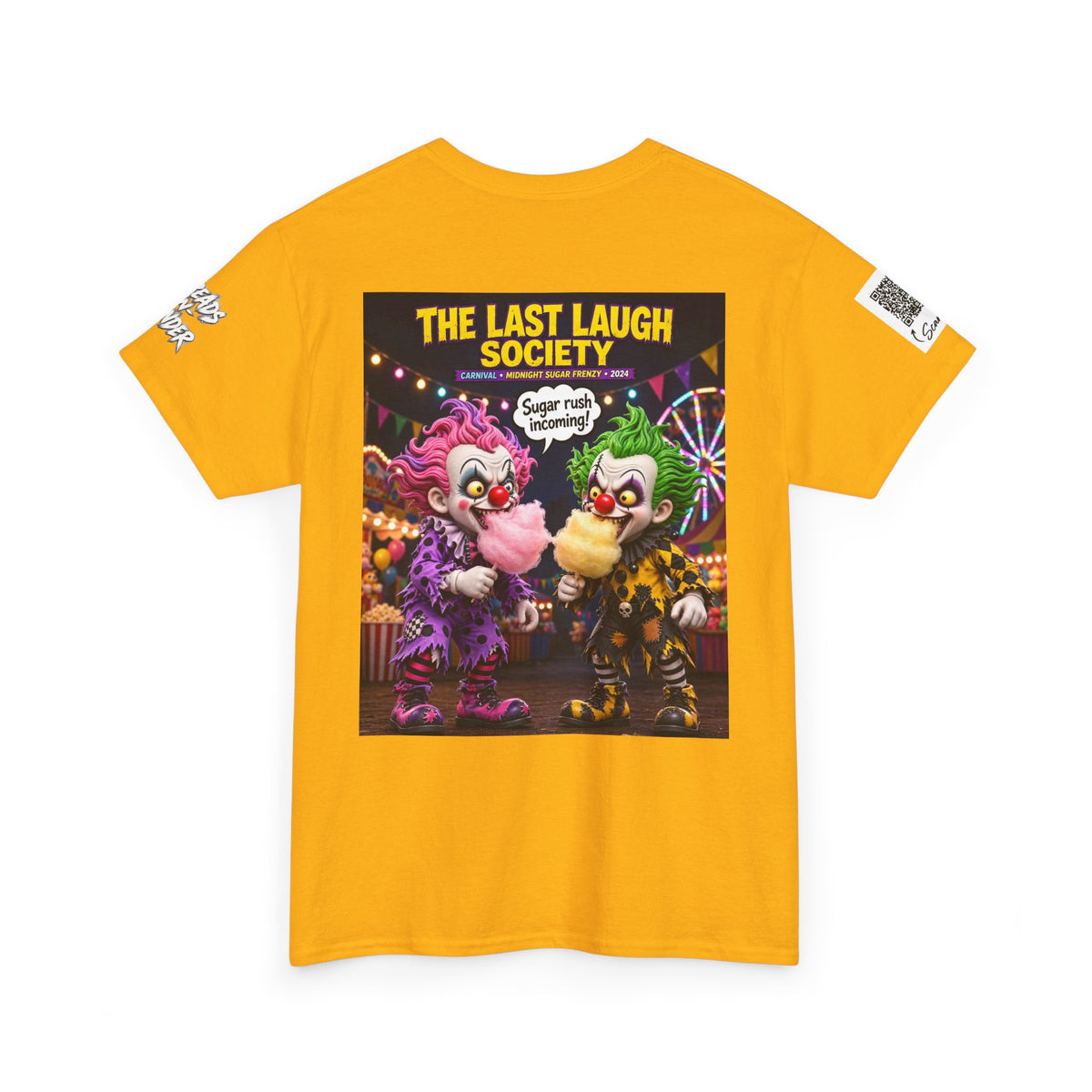 The Last Laugh Society Tee #129 — Carnival Clown Horror Graphic T-Shirt
