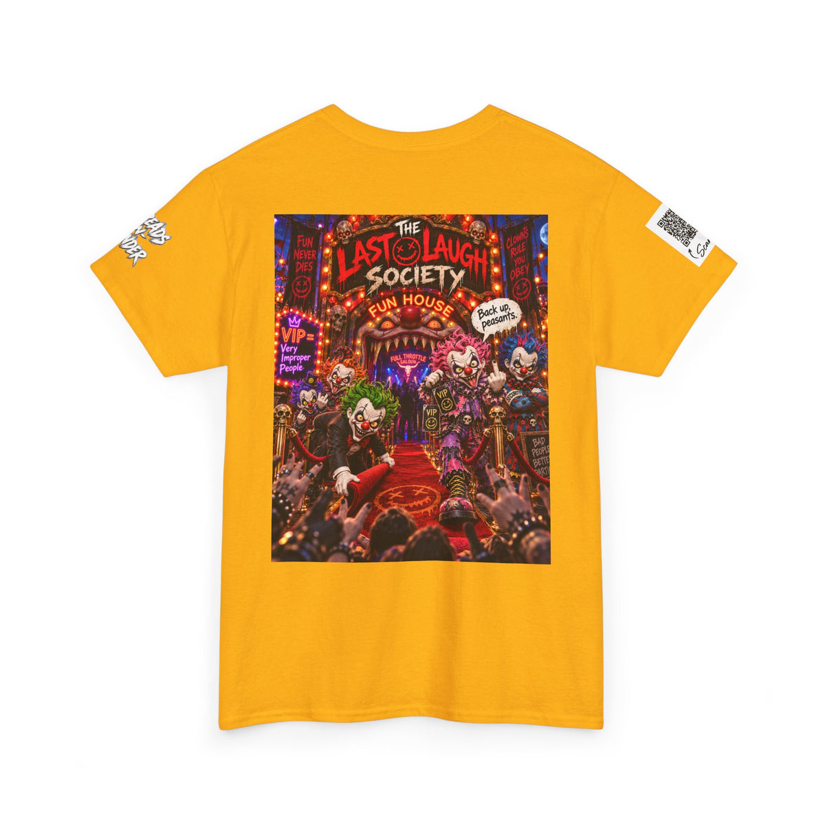 The Last Laugh Society Tee #148 — Carnival Clown Horror Graphic T-Shirt