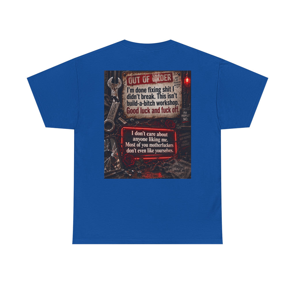 Mechanic Workshop T-Shirt — 'Out of Order' Funny Garage Repair Tee