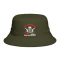 Bucket Hat - Red Liesbovt Homeland Security Skull Logo