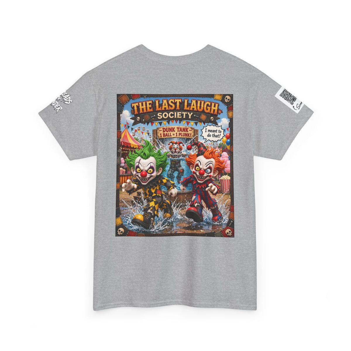 The Last Laugh Society Tee #131 — Carnival Clown Horror Graphic T-Shirt