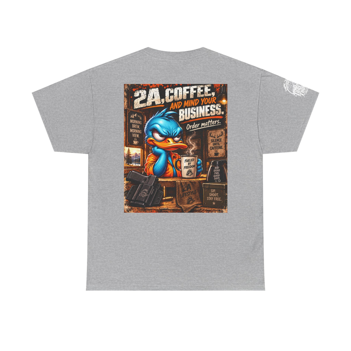2A, Coffee, and Mind Your Business Back Graphic Tee