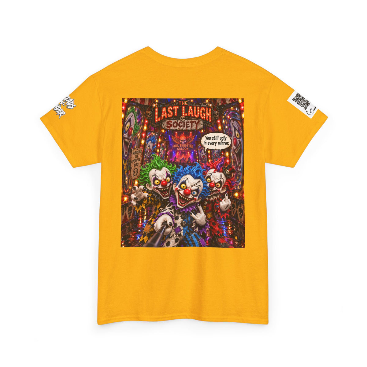 The Last Laugh Society Tee #116 — Carnival Clown Horror Graphic T-Shirt
