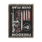 Freedom Over Fear Woven Blanket — "We The People" 2A Flag Throw