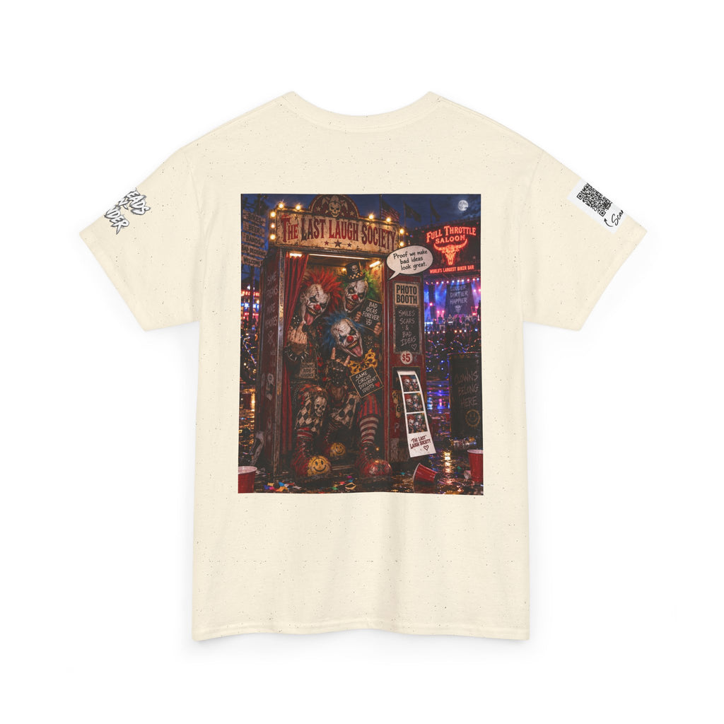 The Last Laugh Society Tee #145 — Carnival Clown Horror Graphic T-Shirt